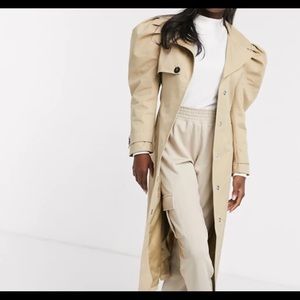 Tan trench coat